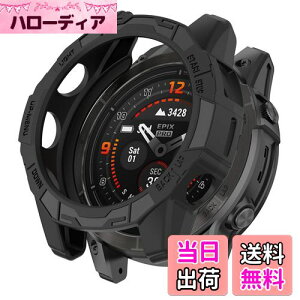 yzSHEAWA for Fenix 7X Pro P[X Jo[ یP[X ݊i Epix Pro 51mm TPUS یJo[ ϏՌ ANZT[ (ubN)