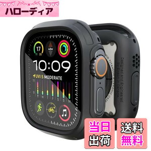 �y���������zElkson Apple Watch Ultra 2/1 �o���p�[�P�[�X & �X�N���[���v���e�N�^�[�L�b�g 49mm Quattro Max�V���[�Y ��� �~���^���[�O���[�h ��v �_�� �ϏՌ� �ی�J�o�[ �����K���X�t�� iWatch�p �u��