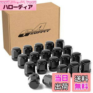 【送料無料】GAsupply 『ホンダ』純正タイプ 車用ホイールナット M12 x P1.5 球面座 19HEX 長さ25mm スチール製 ショート ラグナット 20個セット ブラック