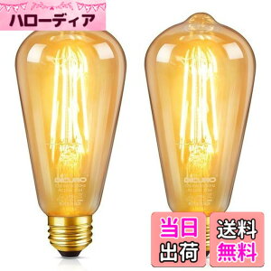 �y���������zDiCUNO LED�d�� E26���� 60W�`���� �d���F �G�W�\���d�� 6W 600lm 2700K �t�B�������g�d�� �S���� ���F ���g�� ST64 �������Ή� 2��