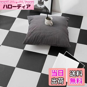 【送料無料】KUKUAN フロアタイル 木目調 大理石 フローリングシート リノベーション 接着剤不要 貼ってはがせる 粘着シート 防水 抗菌 防汚 異臭はありません 店舗 diy 賃貸初心者OK (白黒, 21