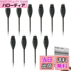 【送料無料】PAVIKE スコアカード ペン 10本セット 消しゴム付きゴルフ鉛筆 ゴルフ マーカー ペン鉛筆 楕円形のクリップ 快適な書き 消しゴム付き 保護スリーブ付き スコア記録 書き込み、描