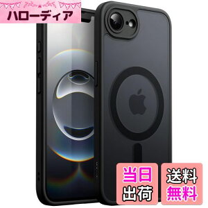 yzJETech iPhone 16e 6.1C`2025p }Olbg P[X MagSafeɑΉ ̃}bgw ^ ϏՌ X}zJo[ (ubN)