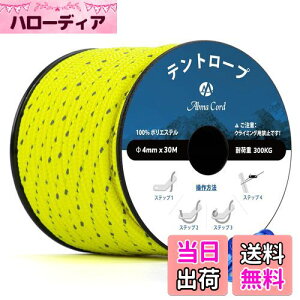 yzAbma Cord KC[v eg[v 4mm ˃pR[h ݋t 30m ω׏d300kg Lv eg ^[v AEghApi˃lICG[j