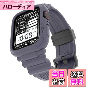 �y���������zelkson �A�b�v���E�H�b�` �o���h Apple Watch 45mm 44mm �o���p�[�P�[�X�t�� ���ȃ����Y�o���h Apple Watch SE iWatch Series 9 8 7 6 5 4�p, Quattro Pro Series �X�|�[�c�~���^���[�ی�P�[�X �v���e