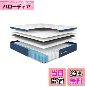 Avenco マットレス セミダブル 高反発マットレス 超厚24cm ポケットコイルマットレス 体圧分散 スマットレス 竹炭メモリーフォーム 消臭 ベッドマットレス 9ゾーン構造 セミダブル マットレス