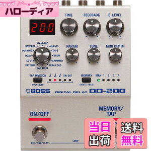 �y���������zBOSS �{�X �f�W�^���f�B���C DD-200 Digital Delay �R���p�N�g�E�G�t�F�N�^�[ 12��ނ̃f�B���C���[�h ���[�p�[�@�\���� �M�^�[/�x�[�X �F�F��