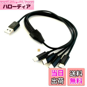 �y���������zSound Wave �y(( 4In1 USB-C �l�҃P�[�u�� )) �[�d Type C TypeC USB-C �X�v���b�^�[ �P�[�u�� ���F �z 1�{�� Type C 4�� �X�}�z �^�u���b�g ���� �@�� �� 4�䓯���ɏ[�d TypeC Y���P�[�u�� ����P�[