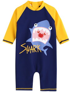 yz[Vaenait Baby] 0-24 OJbg UVJbg bVK[h xr[ q c Aj}LN^[ ԕ  s[X  Gu Baby Swimsuit FFBaby Yellow SharkATCYFL