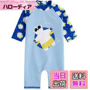 �y���������z[Vaenait Baby] 0-24���� ���O���J�b�g UV�J�b�g ���b�V���K�[�h �x�r�[ �q�� �c�� �A�j�}���L�����N�^�[ �ԕ� ���� �����s�[�X ���� Gu Baby Swimsuit �F�FBaby Tanning Bear Blue�A�T�C�Y�FL