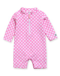 yz[Vaenait Baby] 0-24 OJbg bVK[h x[r[ q  s[X  Baby Swimsuit FFDot_pinkATCYFS