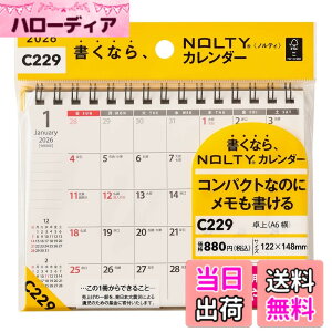 �y���������z�\�� NOLTY 2026�N �J�����_�[ ��� ���^ �F�FC229�A�T�C�Y�FA6