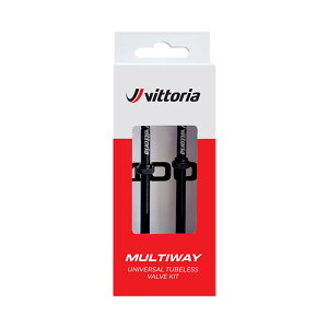 �y���������z�r�b�g���A(Vittoria) �}���`�E�F�C �`���[�u���X�o���u[Multiway Tubeless Valve] 2�{�� �F�F�u���b�N�A�T�C�Y�F80mm