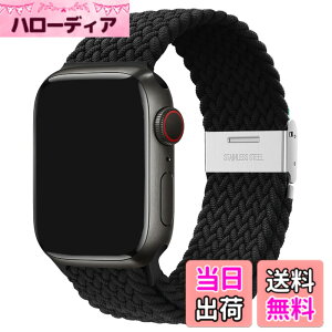 �y���������z[WOXDECO]�R���p�`�u�� Apple Watch �o���h �i�C���� ��̎� �����\ 38mm 40mm 41mm�ɓK�p �u���b�N �F�F�u���b�N�A�T�C�Y�F38mm/40mm/41mm