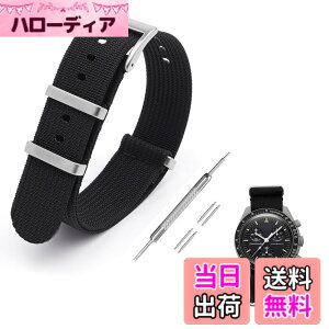 �y���������z[Jumpsunfun] 20mm ���v�o���h for Omega X Swatch Speedmaster MoonSwatch �I���K�ƃX�E�H�b�` �X�s�[�h�}�X�^�[ ���[���X�E�H�b�`�p �~���^���[�i�C�������v�x���g �F�F�u���b�N