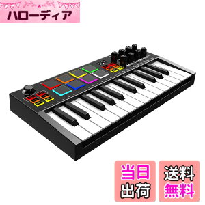 �y���������zOYAYO MIDI�L�[�{�[�h 25�� �[�d�� �x���V�e�B�Ή� MIDI�R���g���[���[ 8�o�b�N���C�g�t���h�����p�b�h 8�m�u OLED�f�B�X�v���C���� DAW�A�g�Ή� ���y����pMIDI�R���g���[���[ �F