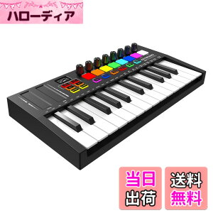 �y���������zOYAYO MIDI�L�[�{�[�h 25�� �[�d�� �x���V�e�B�Ή� MIDI�R���g���[���[ 8�o�b�N���C�g�t���h�����p�b�h 8�m�u OLED�f�B�X�v���C���� DAW�A�g�Ή� ���y����pMIDI�R���g���[���[ �F
