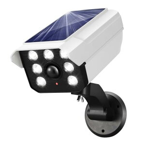 【送料無料】ANOTEK センサーライト 屋外 ソーラー人感センサーライト 防犯ライト 7LED 駐車場ライトソーラー ダミーカメラ 赤光威嚇 防水IP66 夜間自動点灯180°角度調節可能 太陽光発電ライト