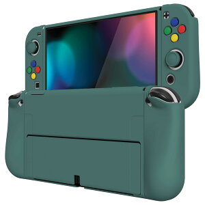 【送料無料】PlayVital ZealProtect Nintendo Switch有機elに対応用ソフト保護シェル、Switch OLEDに対応用フレキシプロテクタージョイコングリップカバーサムグリップキャップとABXY方向ボタンキャップ