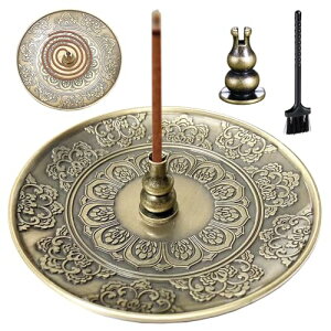 【送料無料】ZiSyouMa お香立 お線香立 蓮の花 香皿 + ひょうたん香立て スティック型のお香 コイル型のお香 対応 灰がこぼれない 線香皿 お香置き 香立 線香差しインテリア香皿 線香立て せん