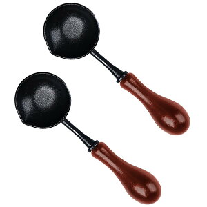 【送料無料】IUGGAN シーリングワックス スプーン 剥せる レトロな つや消し木製ハンドル シーリングワックス溶解ツール ワックスシールウォーマー温暖化スプーン シーリングスタンプ 用 封