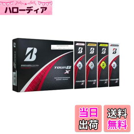 【送料無料】BRIDGESTONE(ブリヂストン)ゴルフボール TOUR B X 2024年モデル 12球入 マルチカラーパック(ホワイト×3球、パールホワイト×3球、イエロー×3球、コーポレート×3球) B4MXJ