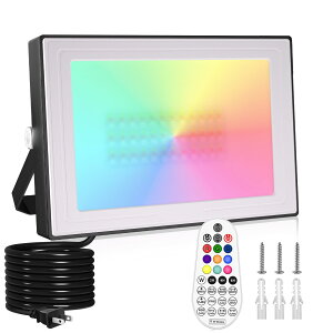 yzCLY RGBCg 25W/60W RGB LED͋CCg O 뉀 RGBŔ iϏƖ Ɩ 50W/100W薾邢 IP66hho Rt 360x\ 12F؂ւ Px Of[