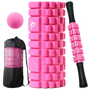 【送料無料】フォームローラー DPEAN 筋膜リリース ヨガポール トリガーポイント マッサージボール 【 4点セット】 ストレッチ器具 ローラー ショート ハーフ エクササイズ トレーニング 器