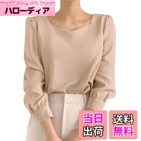 【送料無料】[toasoa] ブラウス レディース 長袖 トップス 襟なし パフスリーブ