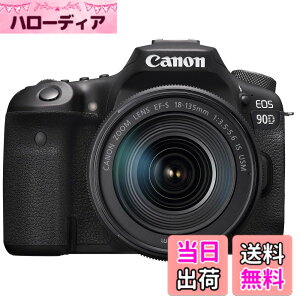 �y���������zCanon �f�W�^����჌�t�J���� EOS 90D �F�F�u���b�N�A�T�C�Y�F18-135mm�����Y�L�b�g
