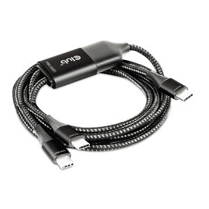 �y���������zClub 3D USB Gen2 Type C 10Gbps Cable �F�F���A�T�C�Y�F1.83m USB Type C to 2x USB Type C
