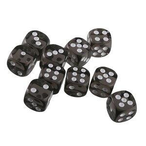 �y���������zYourandoll 10�� ���ʑ̃_�C�X D6�T�C�R�� 6�ʃ_�C�X16mm Dungeons and Dragons �AMTG�A TRPG�A DND�T�C�R���Ȃǃe�[�u���Q�[���p �F�F���� �u���b�N�A�T�C�Y�F16mm