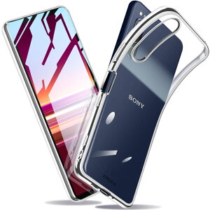 �y���������zXperia �P�[�X �N���A �Ռ��z�� ���^ TPU �y�� �Ռ��z�� �X�}�z�P�[�X �J�o�[ �X�g���b�v�z�[���t�� �S�ʂ̕ی� �F�F�V���o�[�A�T�C�Y�FXperia 5