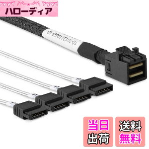 �y���������z���� Mini SAS �F�FSFF-8643 to 4x SATA(11#:�X�g���[�g)�A�T�C�Y�F1m