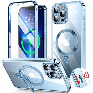 �y���������ziPhone 14/15/ �V���[�Y �P�[�X �X�^���h�@�\�t���E�A�N�V�����{�^�� �F�F�V�G���u���[�A�T�C�Y�FiPhone 13 Pro Max
