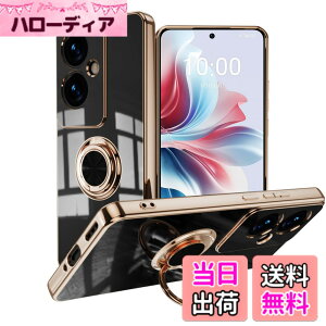 �y���������zLuFiYa �P�[�X �����O�t�� �J�o�[ TPU�f�� �X�^���h�@ �X�}�z�P�[�X �y�� �ϏՌ� ���� �C�菝�h�~ �����h�~ �ԍڃz���_�[ 360°��] �P�[�X �F�F�u���b�N�A�T�C�Y�FOPPO Reno11 A 5G
