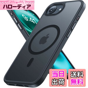�y���������zMiracase iPhone13/14/15 �P�[�X�yMagsafe�Ή��E�ČR�K�i�z�ϏՌ��A���h�~�A���΂ݖh�~�A�����Ĕ��ɗD�����f�U�C���A�����{�^���A�}�b�g�A�t���X�g �F�F�u���b�N�A�T�C�Y�FiPhone16e 6.1
