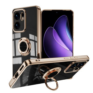 �y���������zLuFiYa �P�[�X �����O�t�� �J�o�[ TPU�f�� �X�^���h�@ �X�}�z�P�[�X �y�� �ϏՌ� ���� �C�菝�h�~ �����h�~ �ԍڃz���_�[ 360°��] �P�[�X �F�F�u���b�N�A�T�C�Y�FOPPO Reno 13A 5G