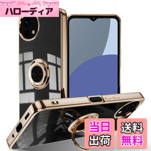 �y���������zLuFiYa �P�[�X �����O�t�� �J�o�[ TPU�f�� �X�^���h�@ �X�}�z�P�[�X �y�� �ϏՌ� ���� �C�菝�h�~ �����h�~ �ԍڃz���_�[ 360°��] �P�[�X �F�F�u���b�N�A�T�C�Y�FAQUOS wish5 5G