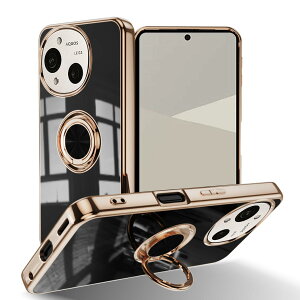 �y���������zLuFiYa �P�[�X �����O�t�� �J�o�[ TPU�f�� �X�^���h�@ �X�}�z�P�[�X �y�� �ϏՌ� ���� �C�菝�h�~ �����h�~ �ԍڃz���_�[ 360°��] �P�[�X �F�F�u���b�N�A�T�C�Y�FAQUOS R10 5G