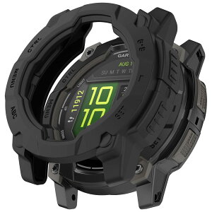 �y���������zHeeNia Garmin �Ή� �P�[�X �V���R���ގ� �ی�P�[�X �J�o�[ �Ռ��z�� ���y�� �_�� �Ռ��h�~ �C�菝�h�~ �ی�J�o�[�p �F�F�u���b�N�A�T�C�Y�FGarmin Instinct 3 45mm