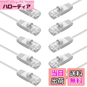 �y���������z10Gtek LAN�P�[�u�� CAT6 �C�[�T�l�b�g�P�[�u�� ��V�[���h�iUTP�j 10�{���� CAT6���� RJ45 �R�l�N�^ �t�� �l�b�g���[�N�P�[�u�� �F�FCAT6 10�{ �z���C�g�A�T�C�Y�F0.3m