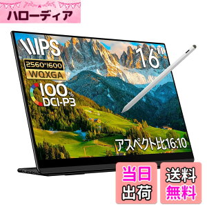 �y���������zEHOMEWEI ���o�C�����j�^�[ WQUXGA 16�C���` 4K 3840x2400 QLED �ʎq�h�b�g�yWindows/MacOS�z�Ή� �^�b�`�p�l�� �^�b�`�y�� �y���^�u AdobeRGB 100% 6mm �F�F�u���b�N