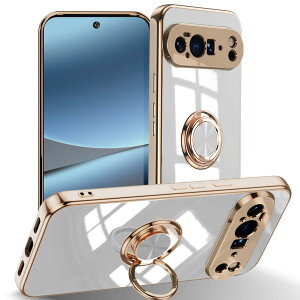 �y���������zLuFiYa �P�[�X �����O�t�� �J�o�[ TPU�f�� �X�^���h�@ �X�}�z�P�[�X �y�� �ϏՌ� ���� �C�菝�h�~ �����h�~ �ԍڃz���_�[ 360°��] �P�[�X �F�F�z���C�g�A�T�C�Y�FGoogle Pixel 10 Pro XL 