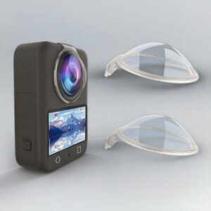 �y���������zPULUZ insta360 x3 �����Y�J�o�[ �����Y�K�[�h�ی�J �o�[ �ɂƂ��� Insta360 X3�p ���w�K���X�����Y�v���e�N�^�[ �C���X�^360 �A�N�Z�T���[�p �h�� ���h�~ �F�F�u���b�N�A�T�C�Y�FDJI Osm