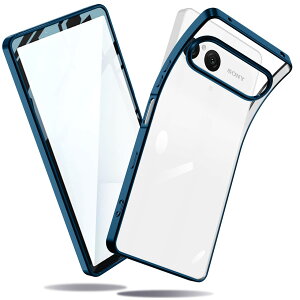 �y���������zXperia �P�[�X �N���A �Ռ��z�� ���^ TPU �y�� �Ռ��z�� �X�}�z�P�[�X �J�o�[ �X�g���b�v�z�[���t�� �S�ʂ̕ی� �F�F�u���[�A�T�C�Y�FXperia 10 VII