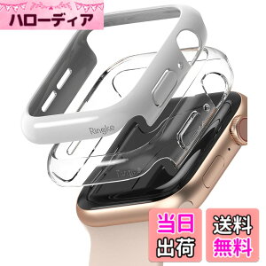 �y���������zJP - Ringke Apple Watch Series 6 / 5 / 4 / SE 40, 44mm Slim �F�FClear & Light Gray (2P)�A�T�C�Y�F[6 / 5 / 4 / SE 44mm]