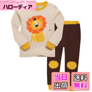 �y���������z[Vaenait Baby] 12����-12�� �L�b�Y �q�� �x�r�[ �����L�����N�^�[ �� ��100% ���[���E�F�A ���� �p�W���} �Q�Ԓ� �㉺�Z�b�g Cotton sleepwear �F�FA00-Lion�A�T�C�Y�F110