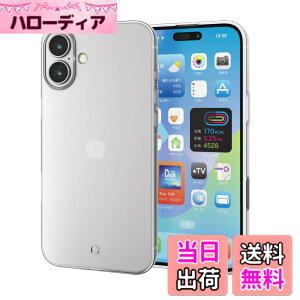�y���������z�G���R�� iPhone 16 Plus �P�[�X �N���A �ϏՌ� �Ռ��z�� �\�t�g �X�g���b�v�z�[���t�� 4�p�G�A�[�N�b�V���� �X�g���b�v�z���_�[�V�[�g�t TOUGH SLIM LITE �N���A PM-A24BTSLUCCR �F�F�N��