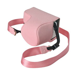 �y���������zRieibi ZV-E10 II �J�����p�S�ʕی�J�o�[ PU���U�[�P�[�X For Sony E10 16-50mm�����Y�Ƀt�B�b�g �o�b�O �V�����_�[�X�g���b�v�t�� �g�ѕ֗� �F�FPink